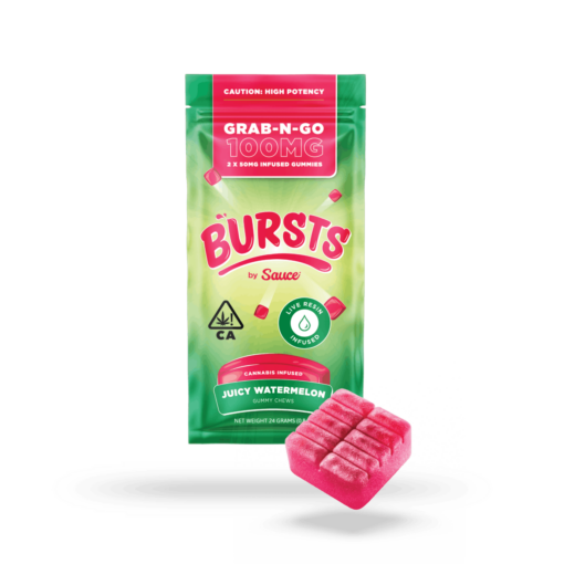 Bursts Juicy Watermelon - 200MG Live Resin Infused Edibles